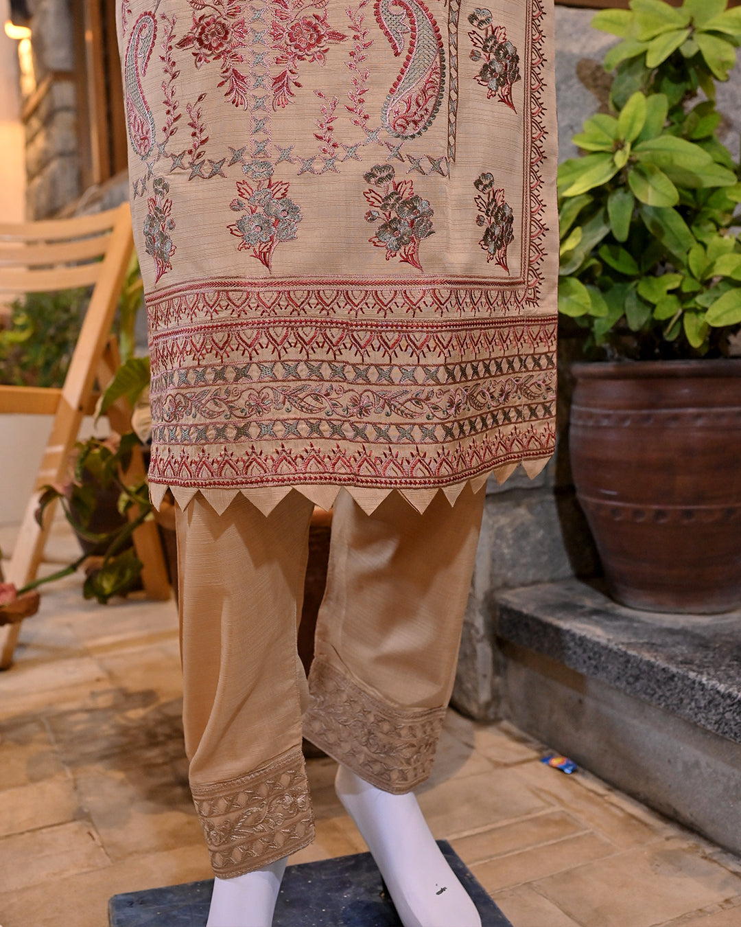 3-Piece Suit | Embroidered Viscose | Readymade