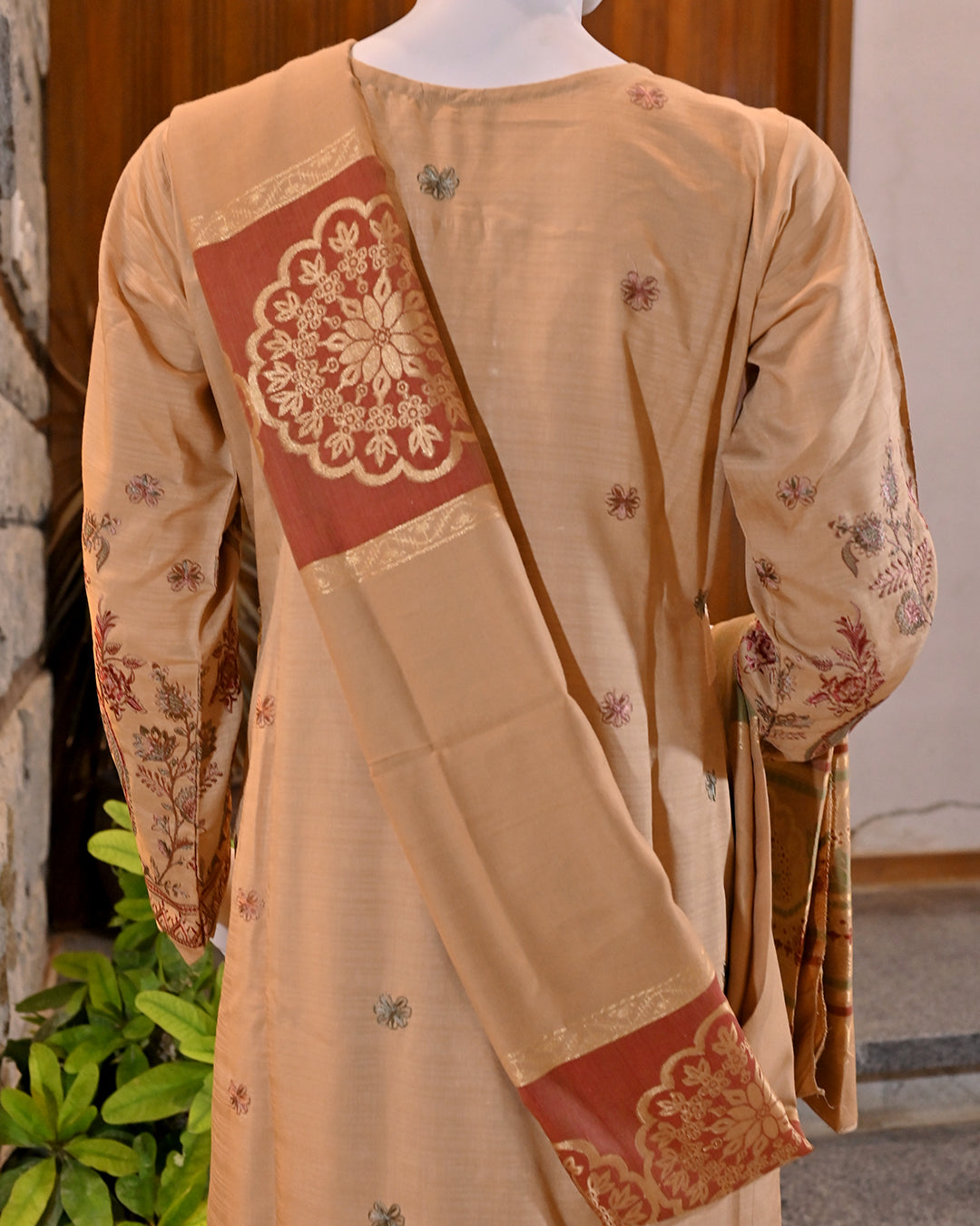 3-Piece Suit | Embroidered Viscose | Readymade