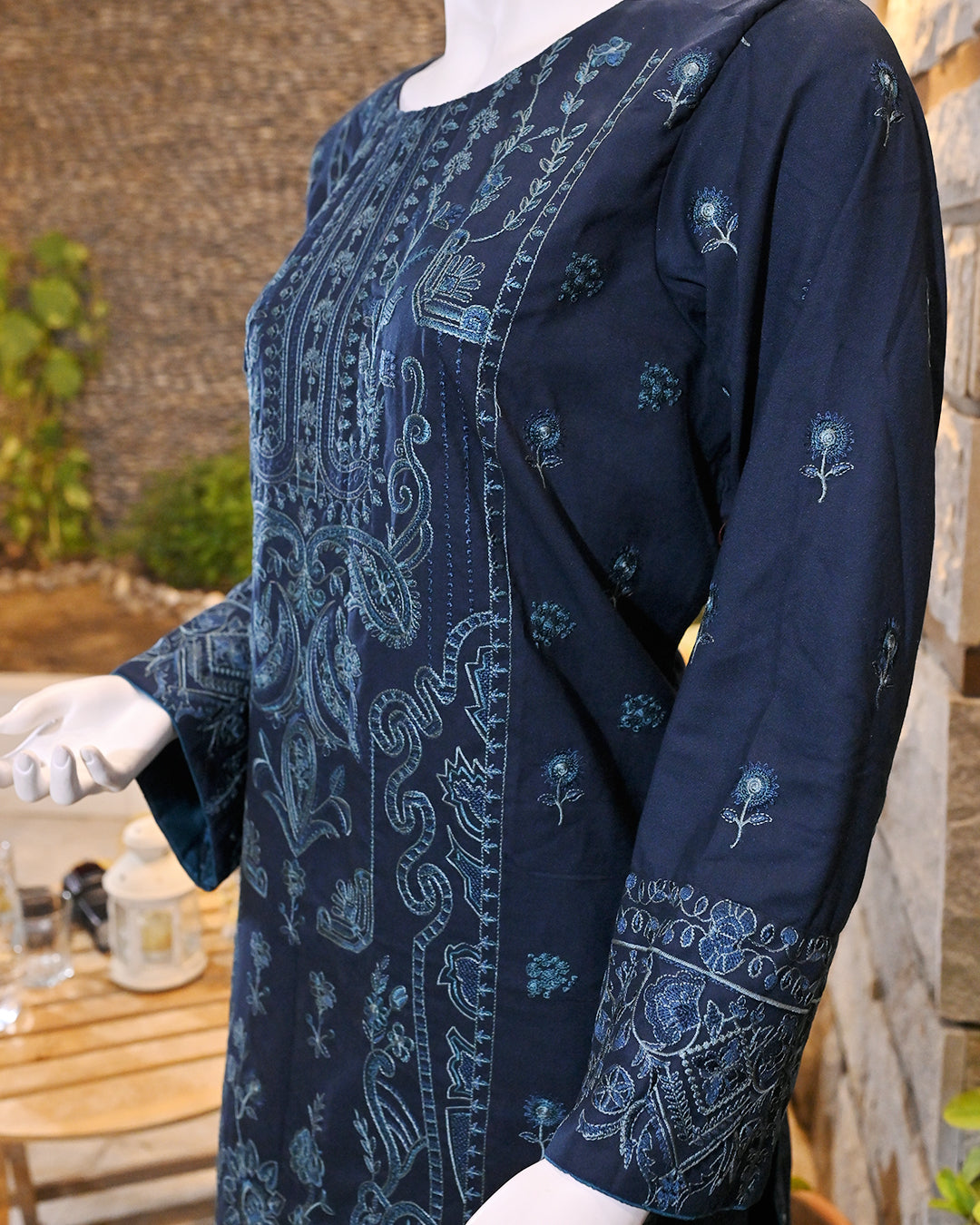 3-Piece Suit |embroidered Dhanak | Readymade