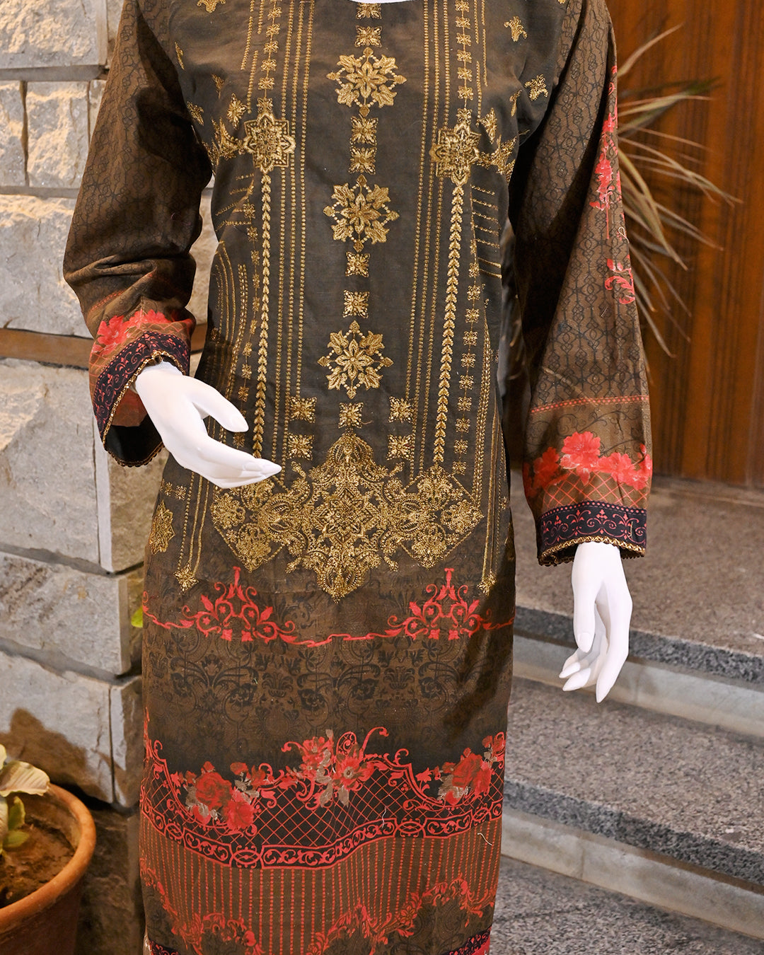 3-Piece Suit | Digitally Printed Khaddar | Readymade