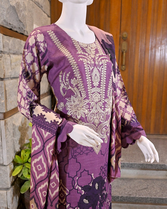 3-Piece Suit | Digitally printed Khaddar | Readymade