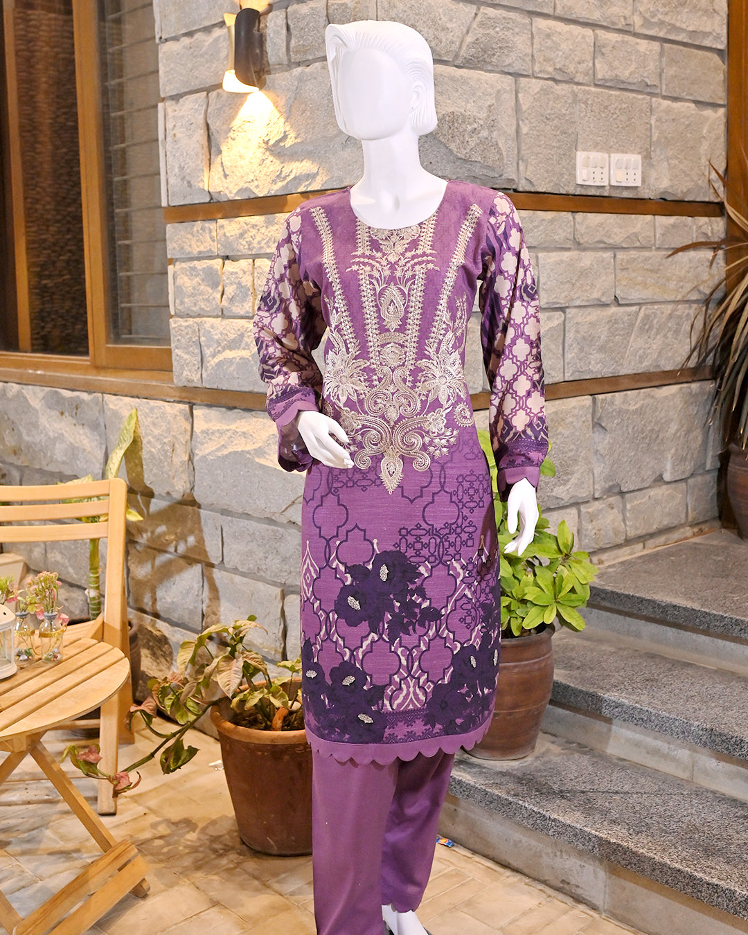 3-Piece Suit | Digitally printed Khaddar | Readymade
