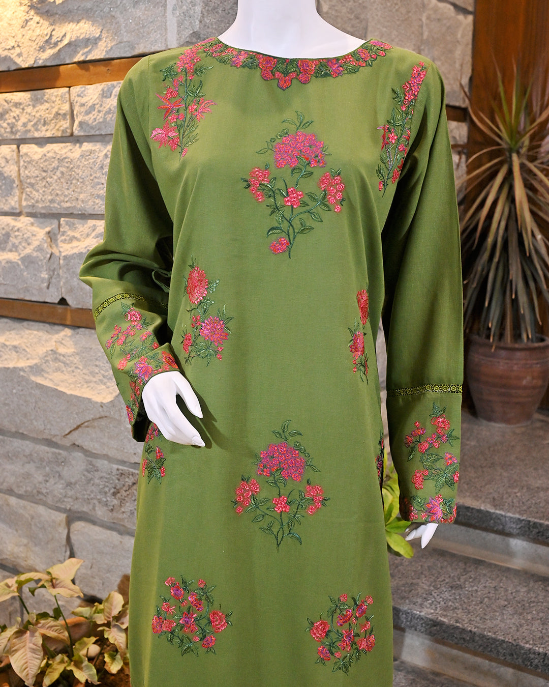 3-Piece Suit | embroidered Karandi | Readymade