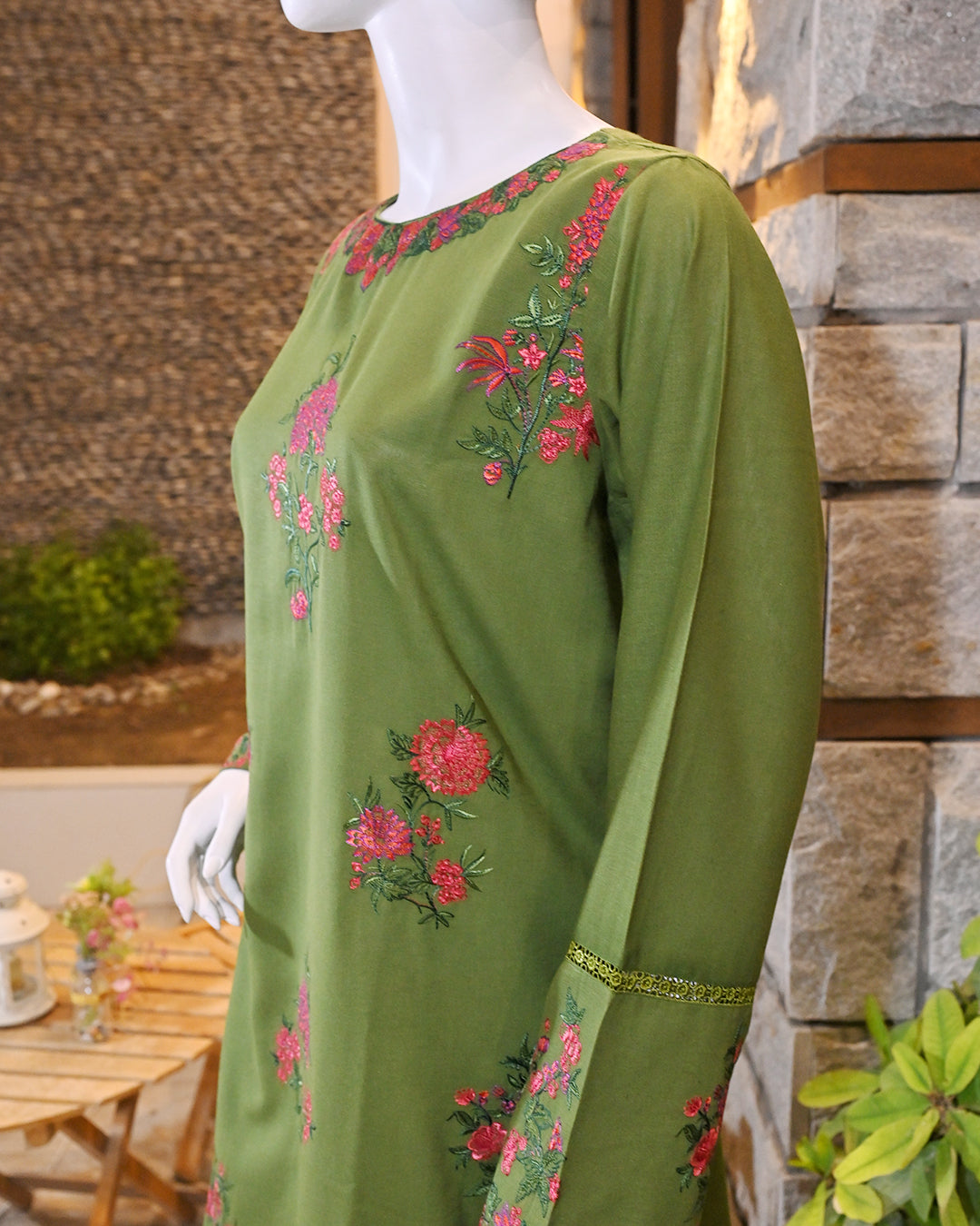 3-Piece Suit | embroidered Karandi | Readymade