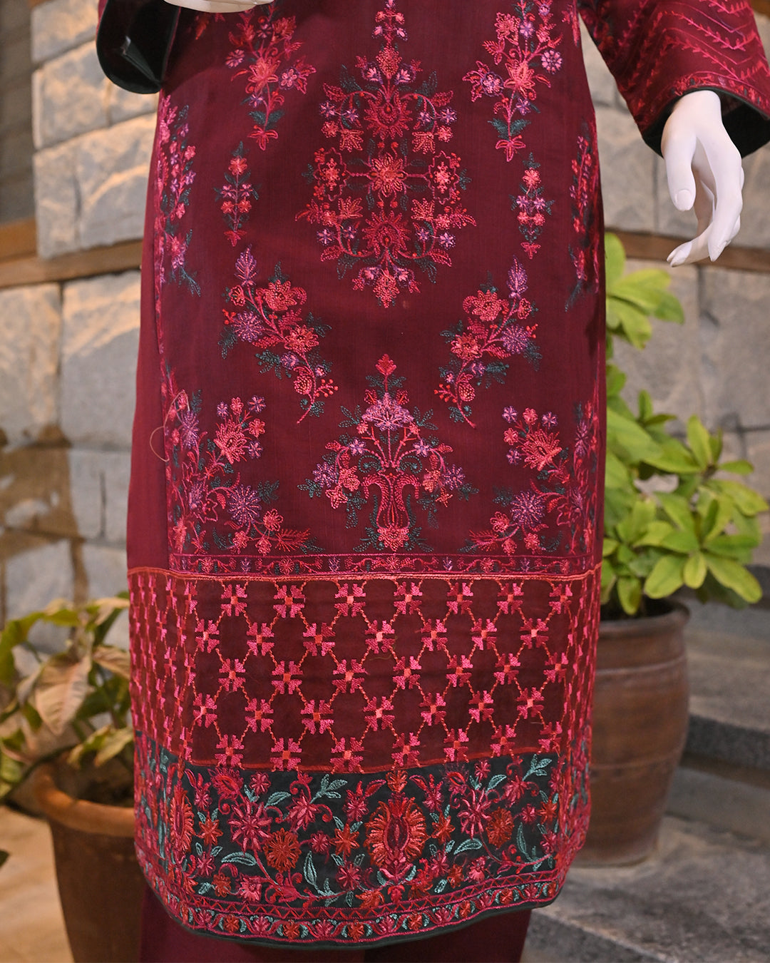3-Piece Suit | embroidered Khaddar | Readymade