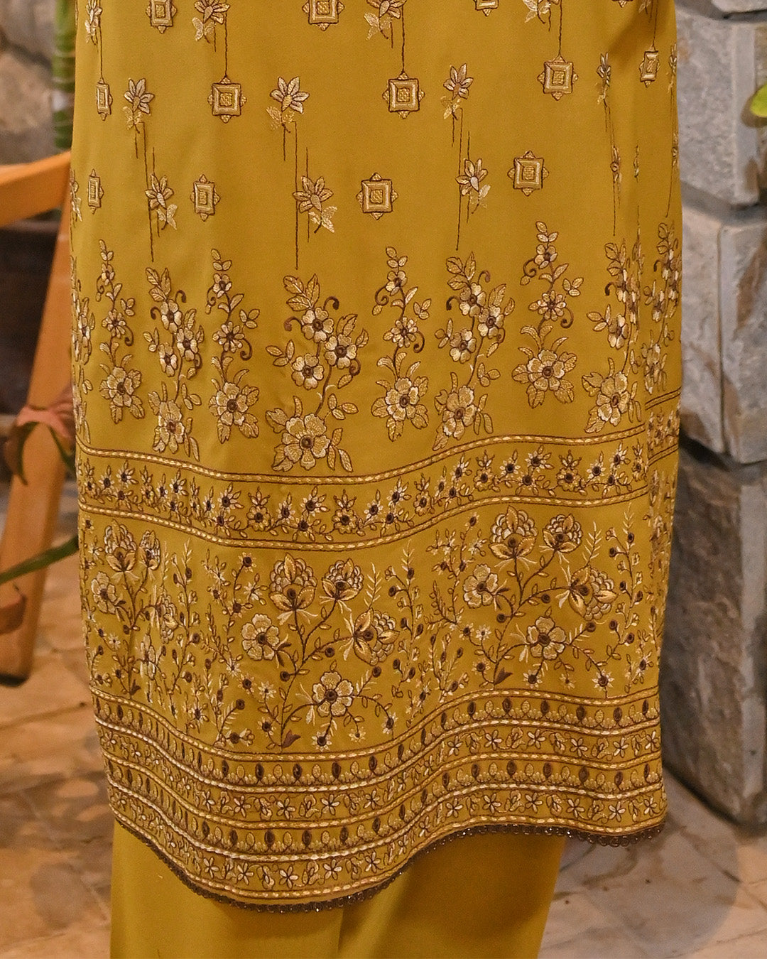 3-Piece Suit | Embroidered Viscose | Readymade