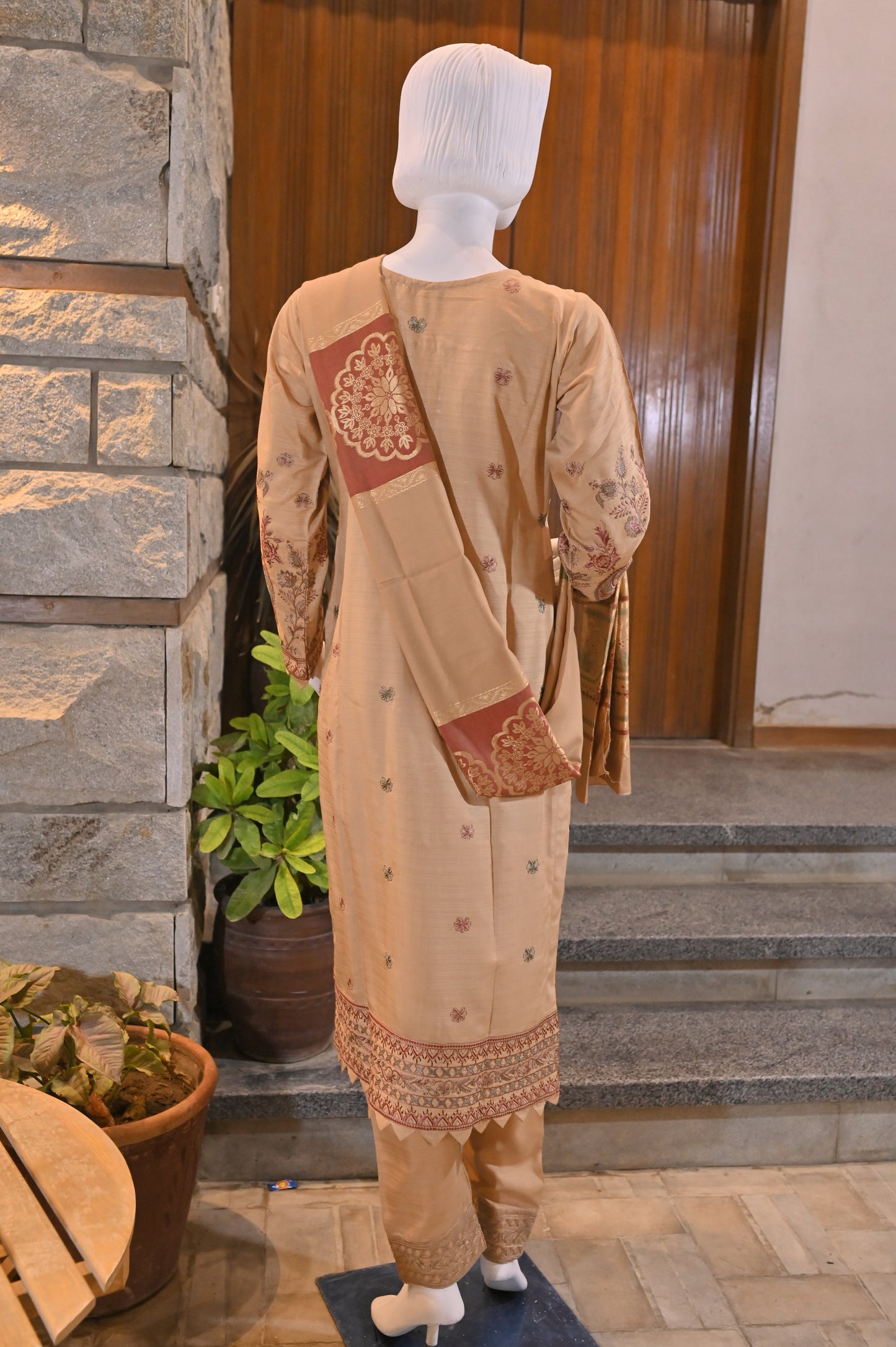 3-Piece Suit | Embroidered Viscose | Readymade