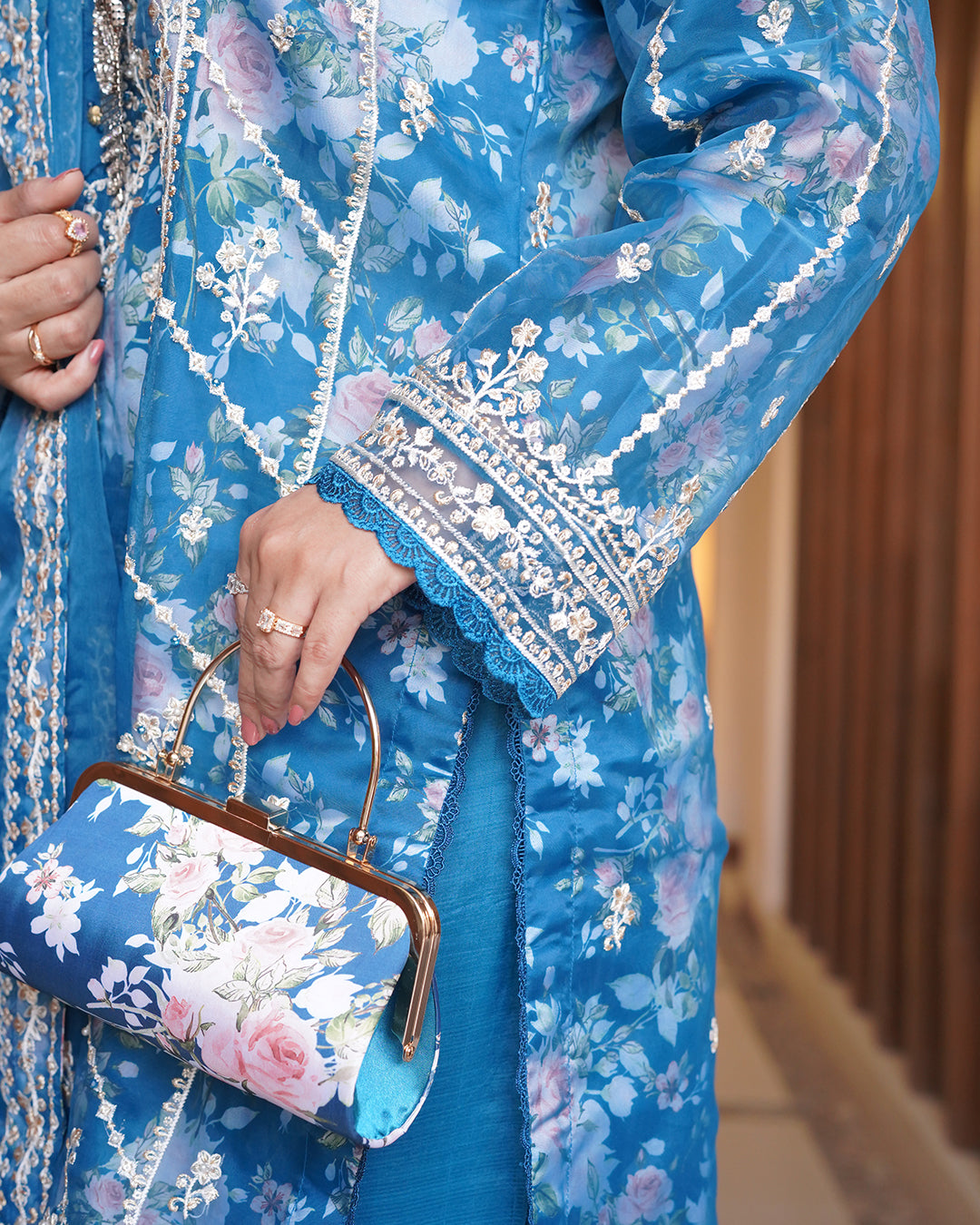 3-Piece Suit | Heavy Embroidered Organza | Readymade