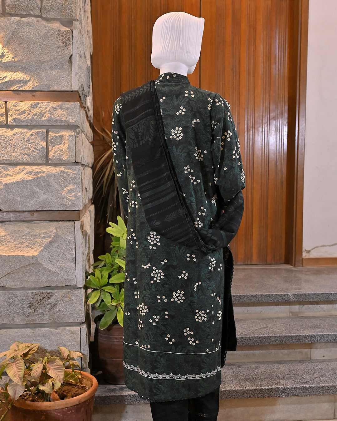 3-Piece Suit | embroidered Khaddar  | Readymade