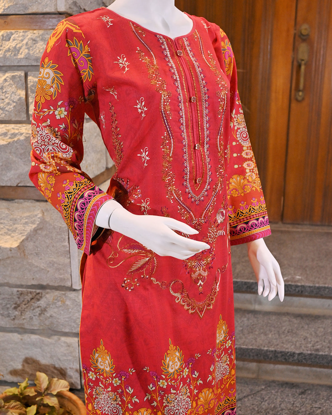 Buy 1 Get 1 Free Readymade 3 Piece Dhanak and Khaddar