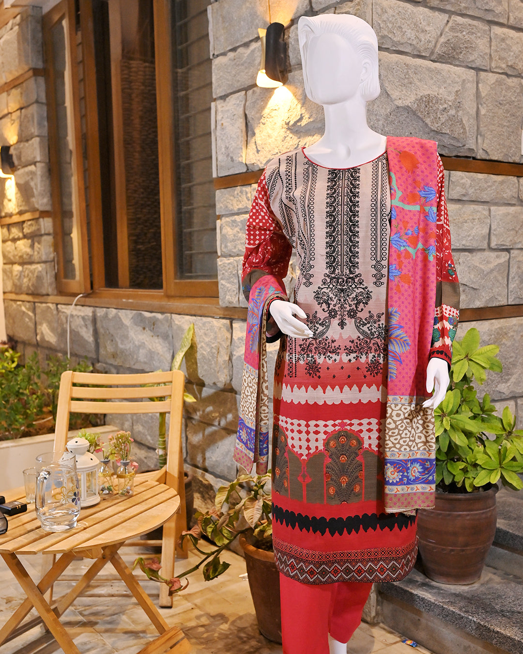 3-Piece Suit | Embroidered Khaddar  | Readymade