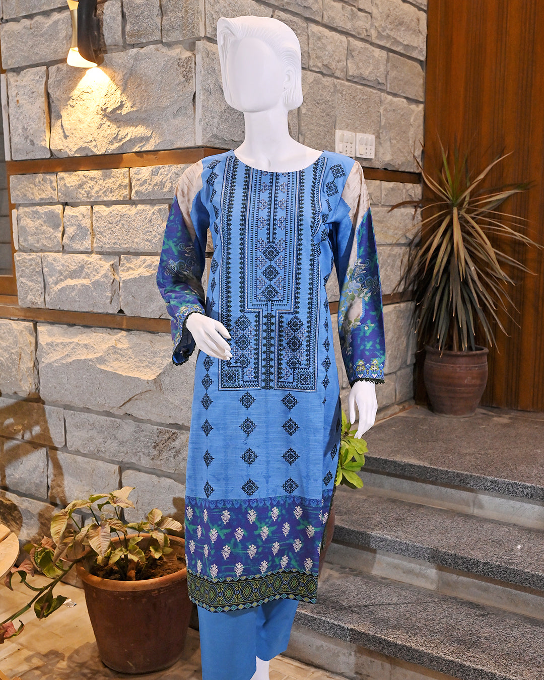 Buy 1 Get 1 Free Readymade 3 Piece Dhanak and Khaddar