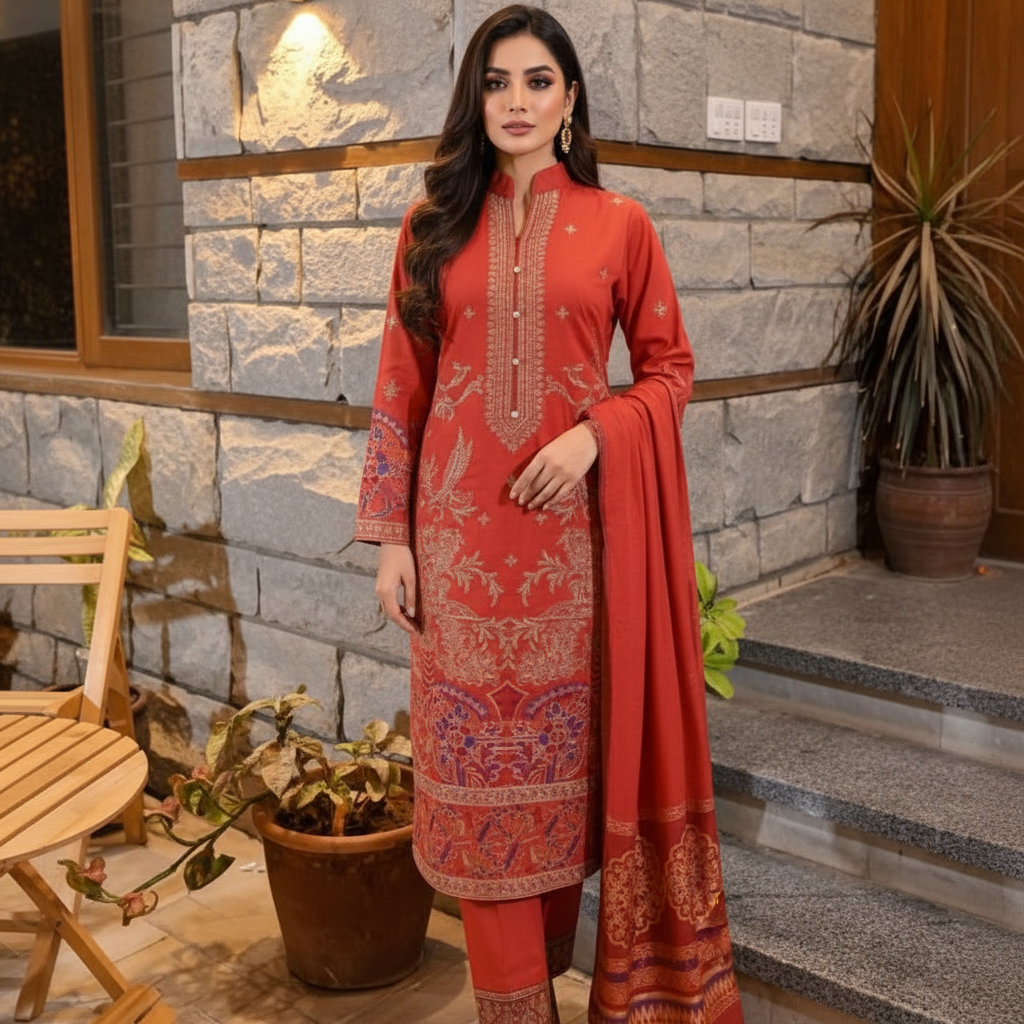 3-Piece Suit | Luxurious Viscose Fabric | Readymade