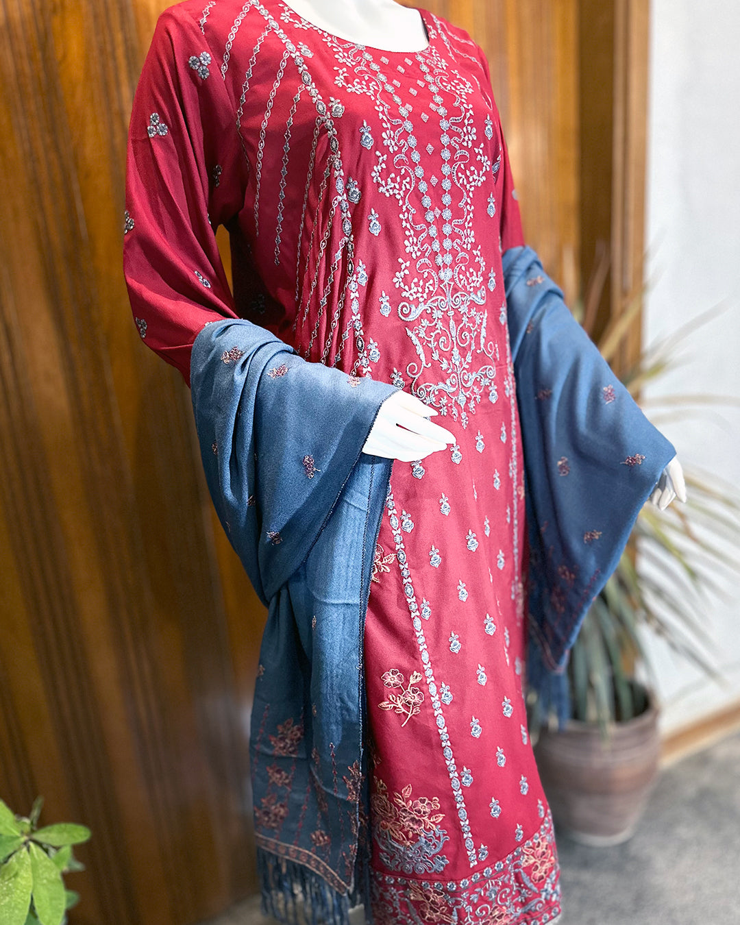 MULTICOLOR KHADDAR PRINTED 3PC