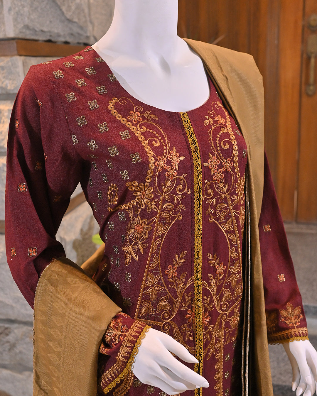 3-Piece Suit | Embroidered Karandi | Readymade