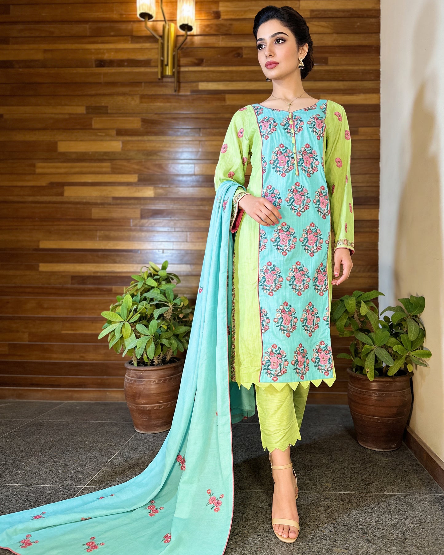 3-Piece Suit | Embroidered Khaddar | Readymade
