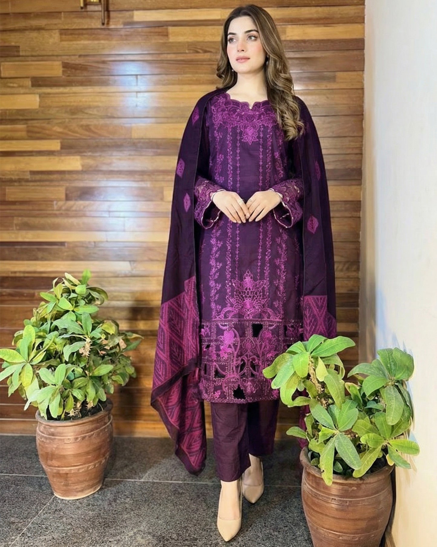 3-Piece Suit | Embroidered Khaddar | Readymade