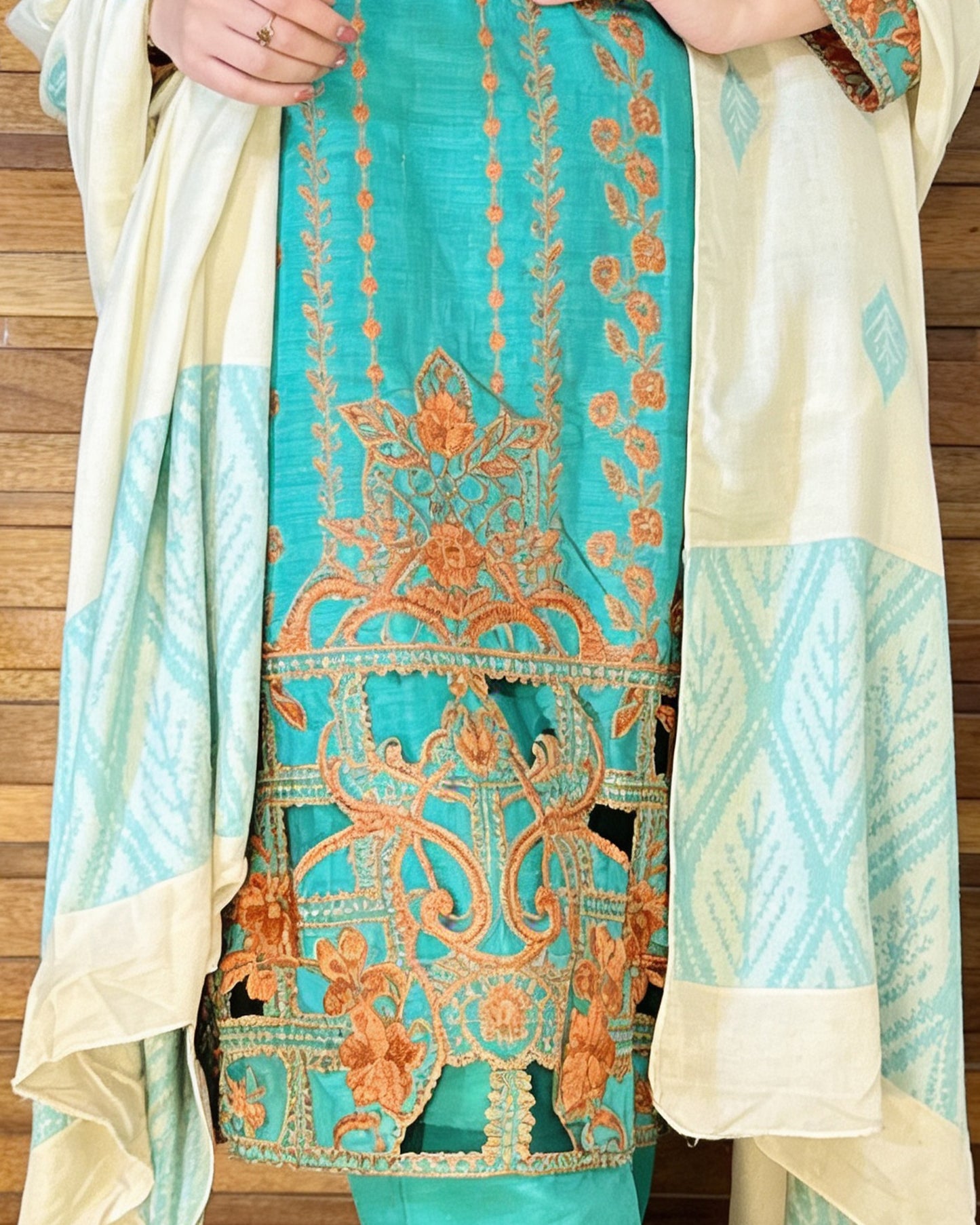 3-Piece Suit | Embroidered Khaddar | Readymade
