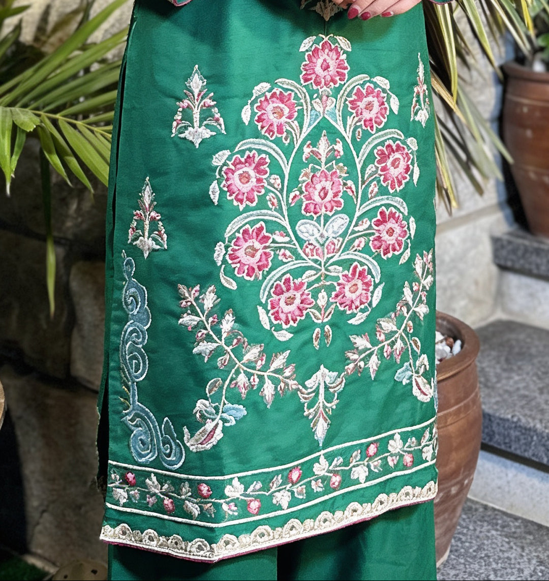 3-Piece Suit | Embroidered Dhanak | Readymade
