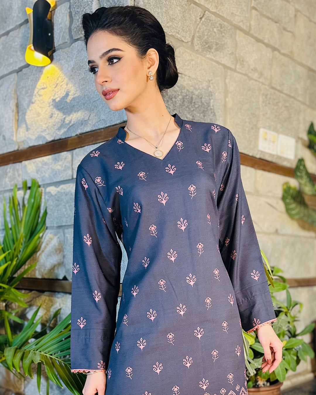 3-Piece Suit | Embroidered Dhanak | Readymade