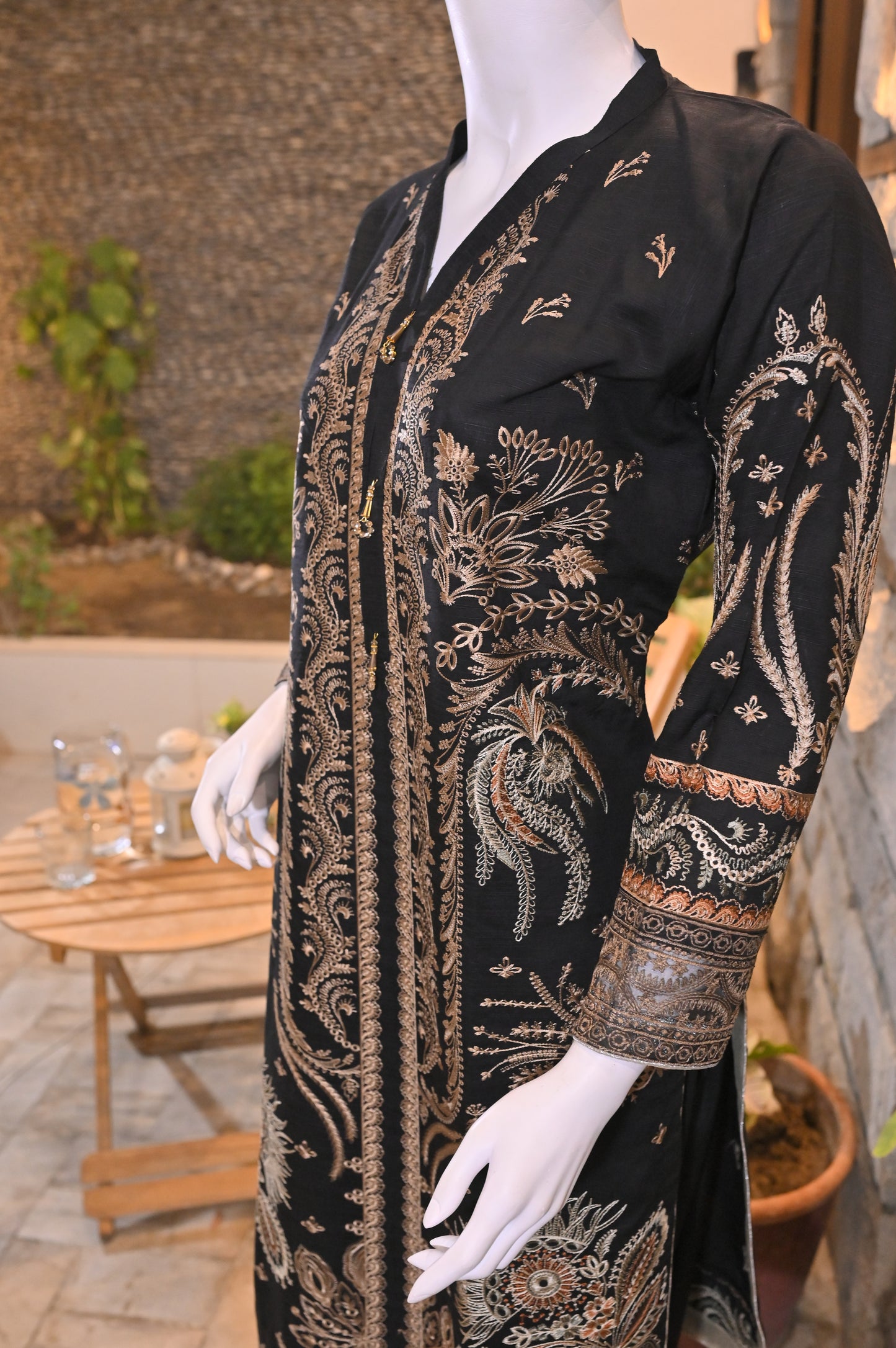 Black 3-Piece Suit | Premium Viscose | Readymade