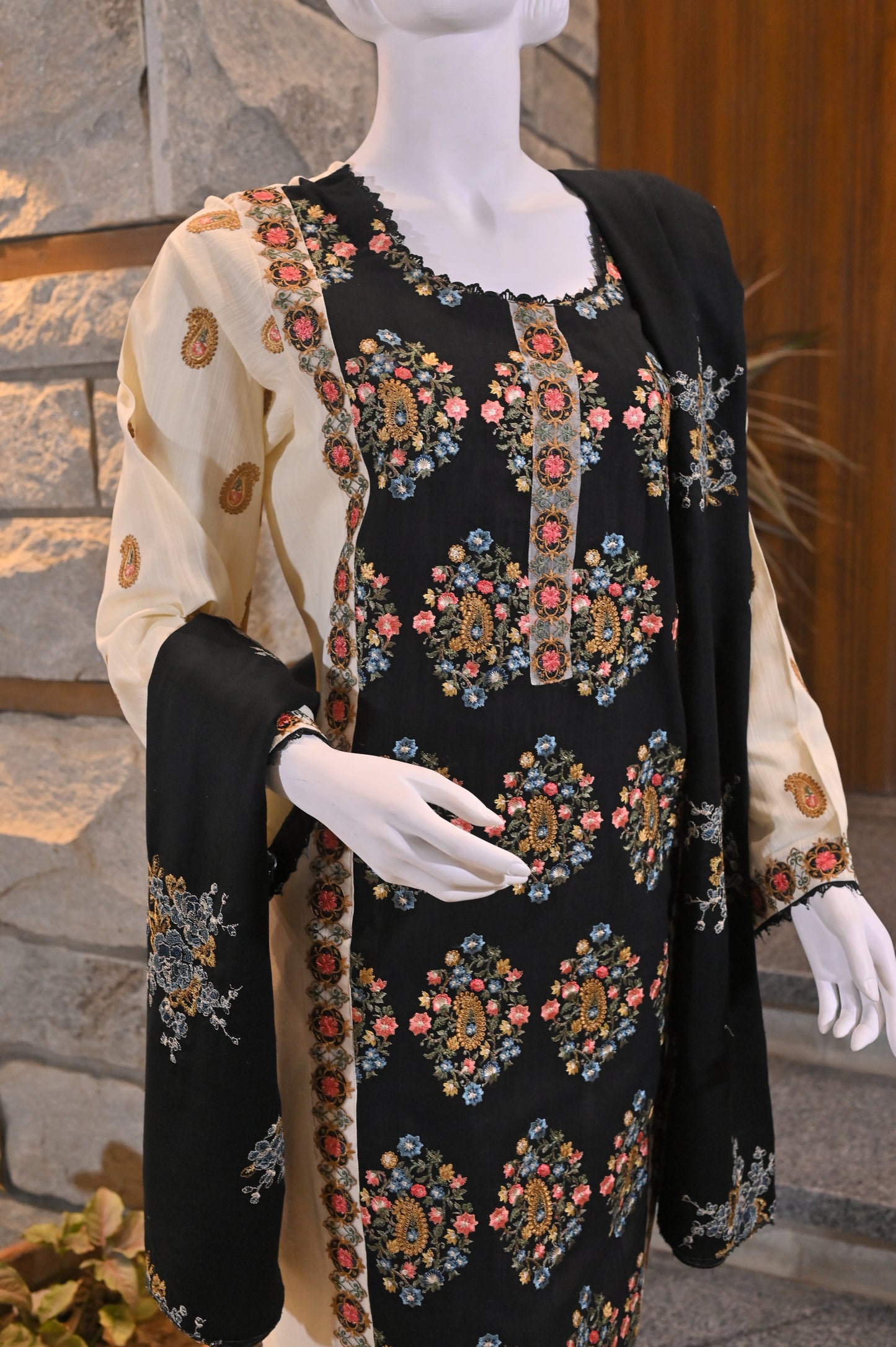 3-Piece Suit | Embroidered Khaddar | Readymade