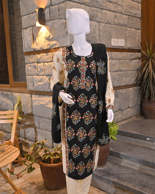 3-Piece Suit | Embroidered Khaddar | Readymade