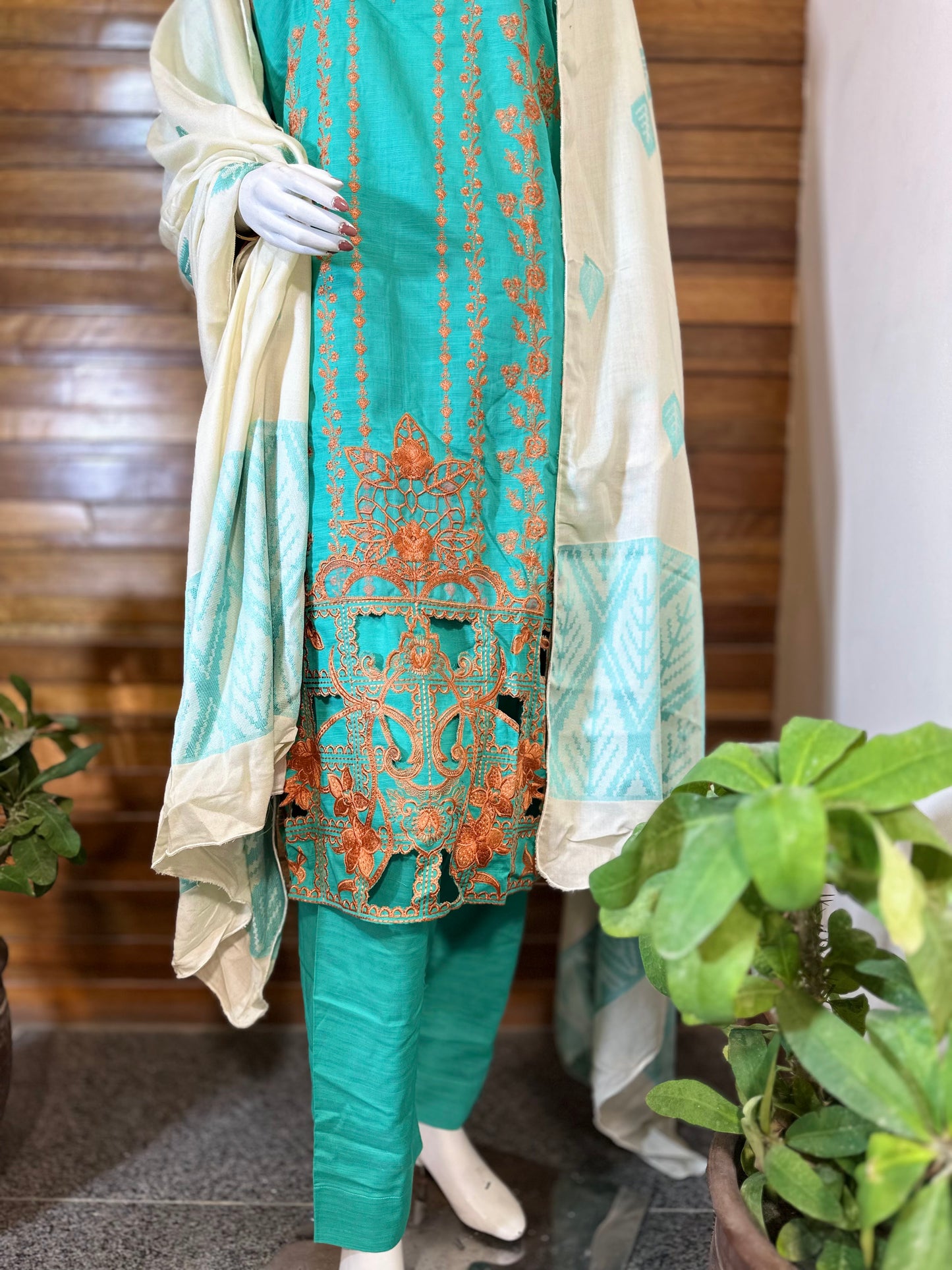 3-Piece Suit | Embroidered Khaddar | Readymade