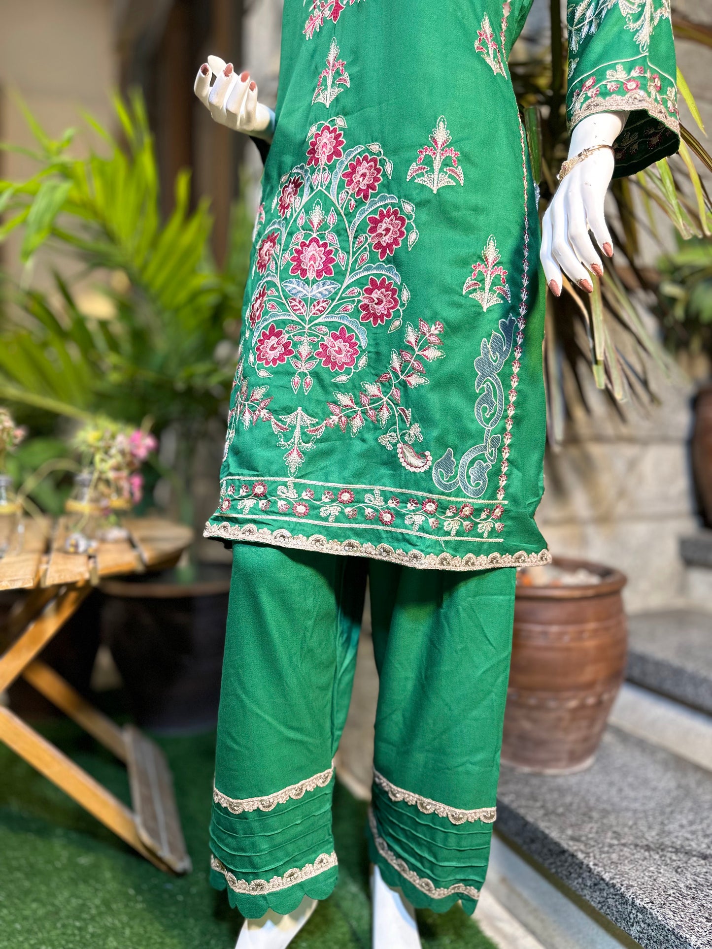 3-Piece Suit | Embroidered Dhanak | Readymade