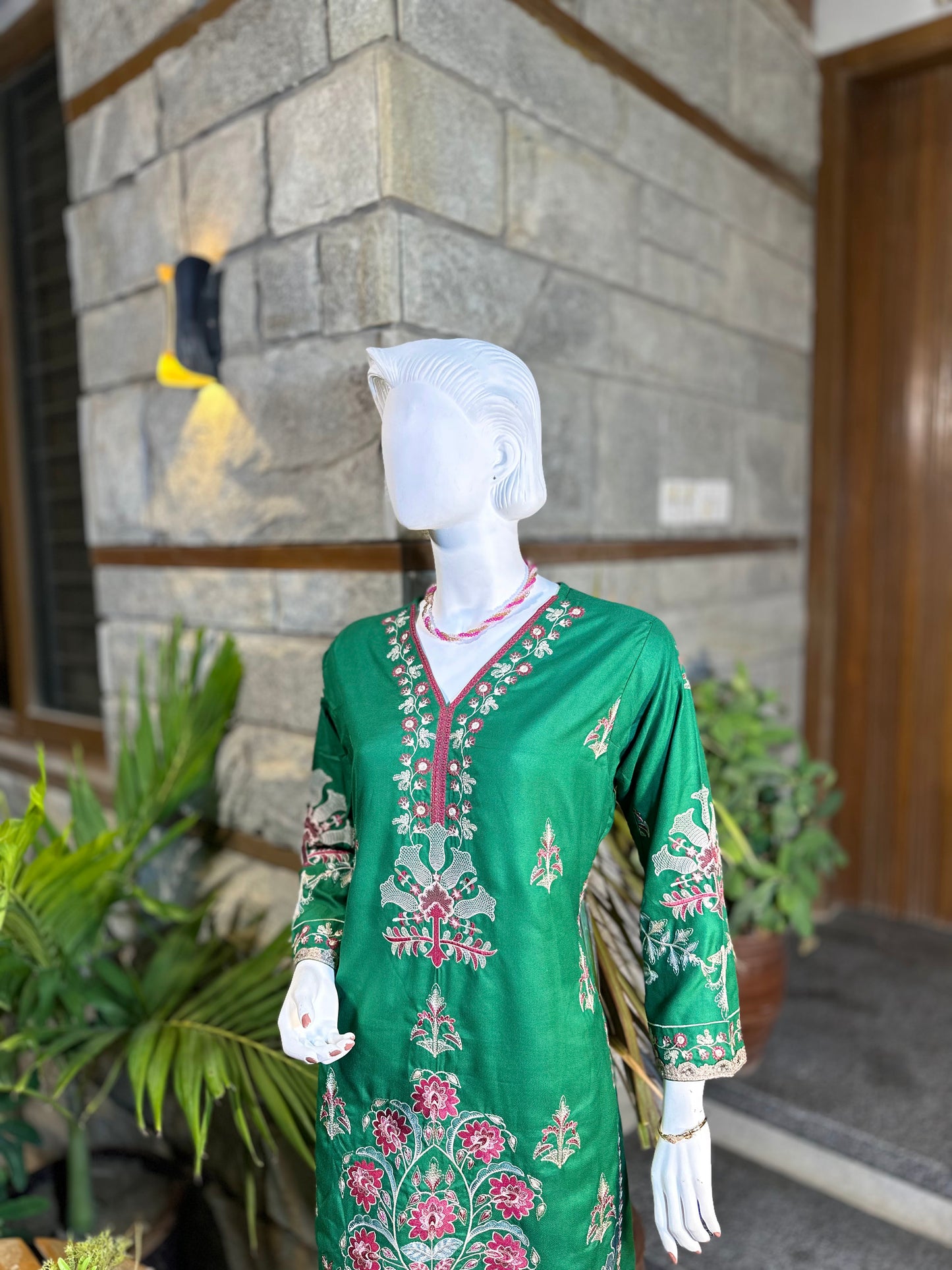 3-Piece Suit | Embroidered Dhanak | Readymade
