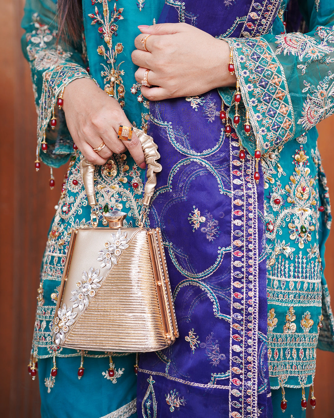 3-Piece Suit | Heavy Embroidered Organza | Readymade