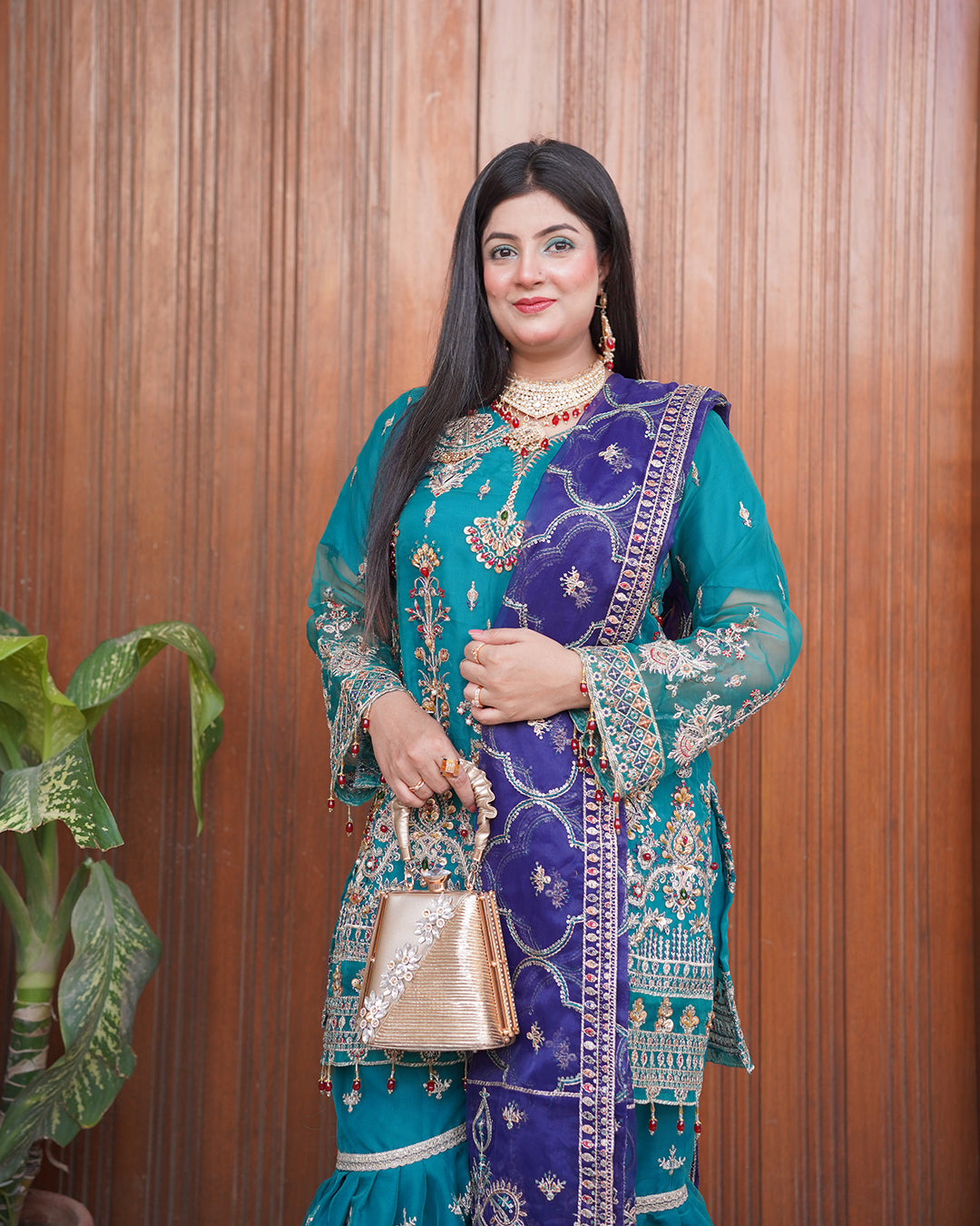 3-Piece Suit | Heavy Embroidered Organza | Readymade