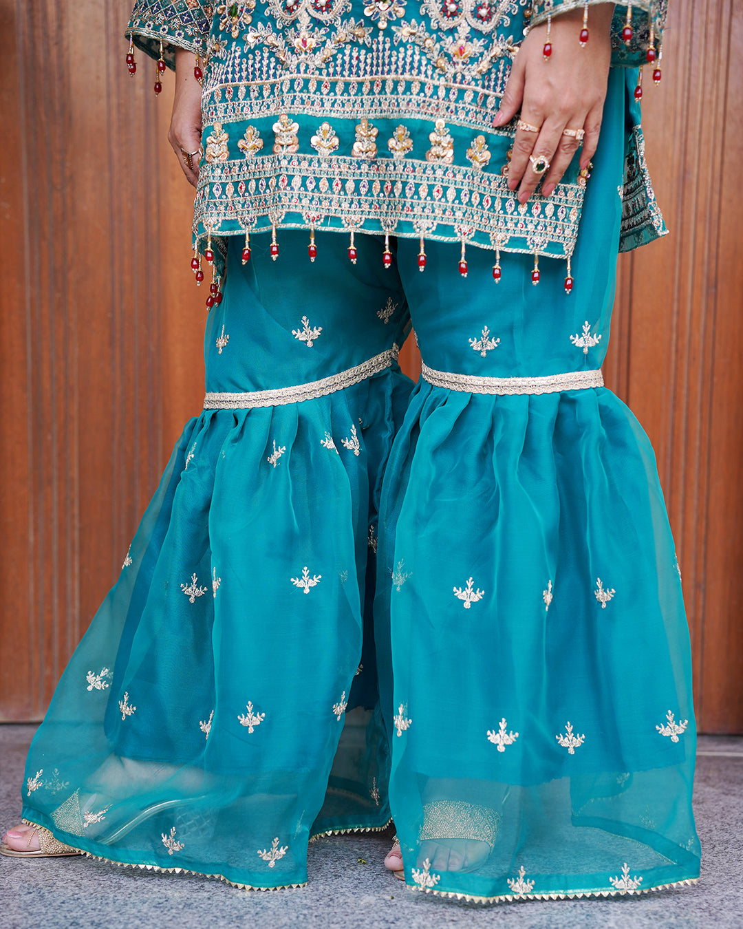 3-Piece Suit | Heavy Embroidered Organza | Readymade