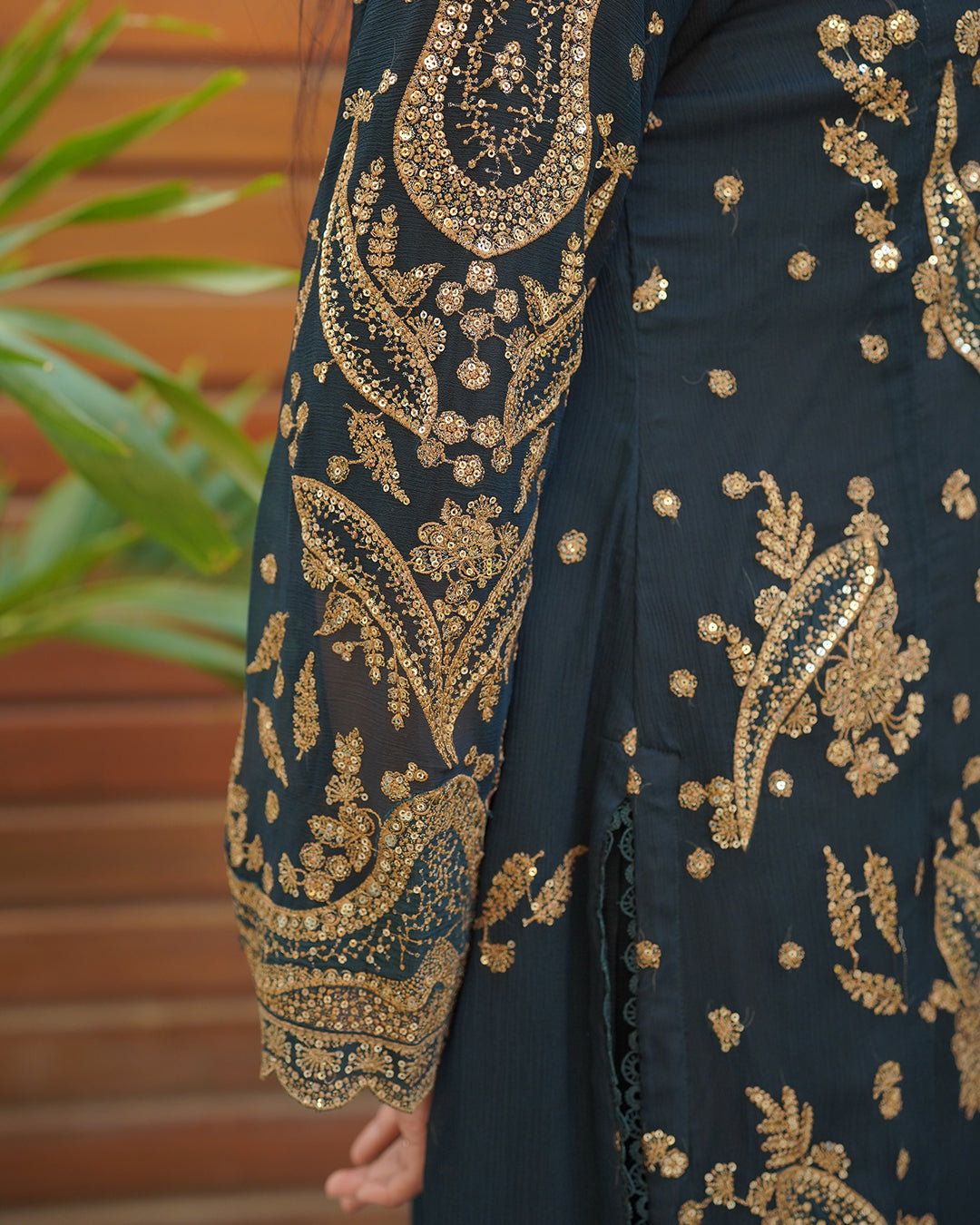 3-Piece Suit | Embroidered Organza and Chiffon | Readymade