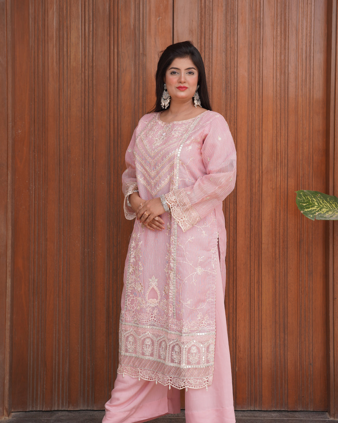 3-Piece Suit | Embroidered Organza | Readymade