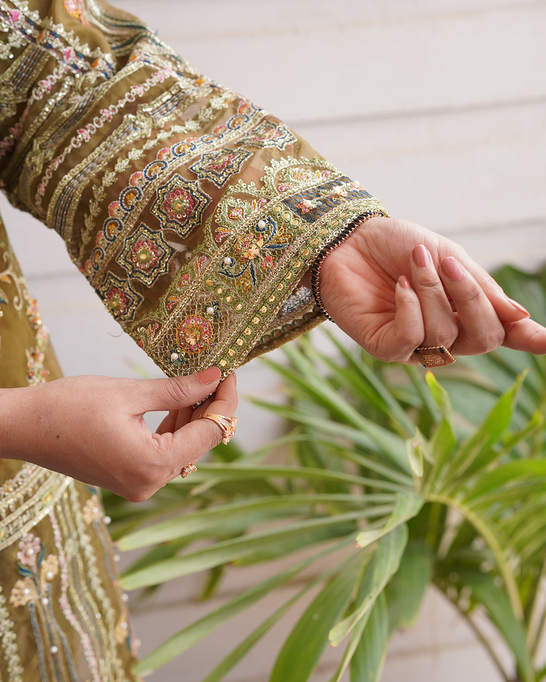 3-Piece Suit | Embroidered Organza and Chiffon | Readymade