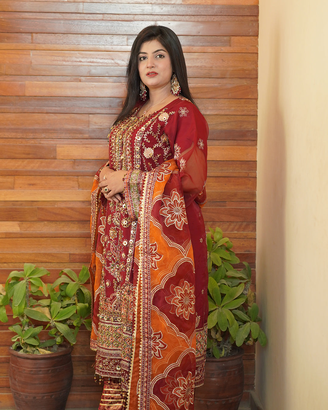 3-Piece Suit | Heavy Embroidered Organza | Readymade