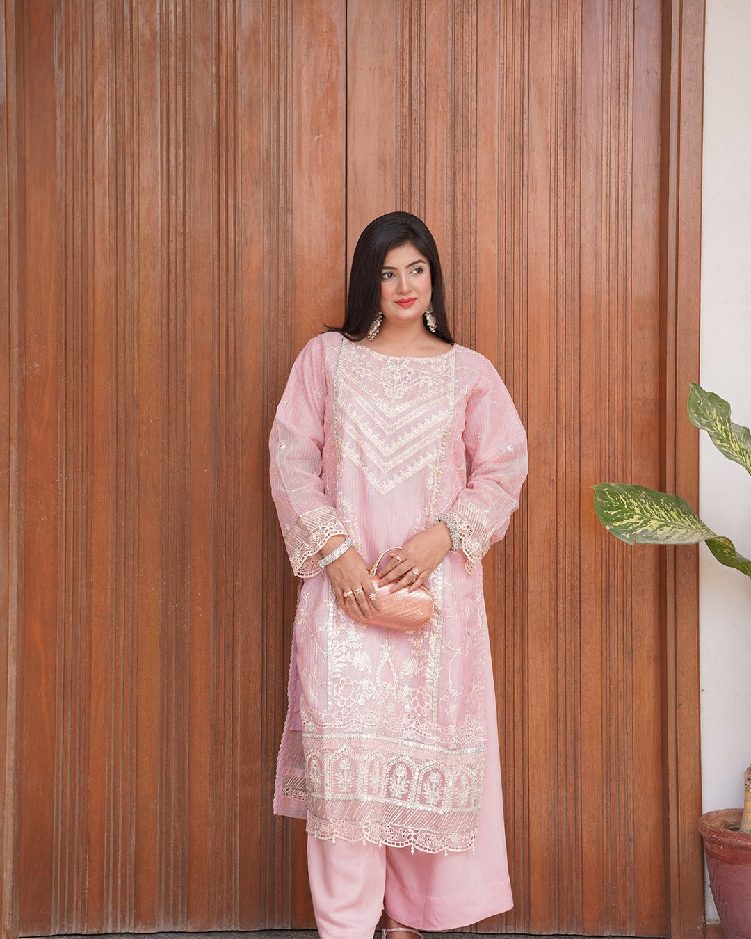 3-Piece Suit | Embroidered Organza | Readymade